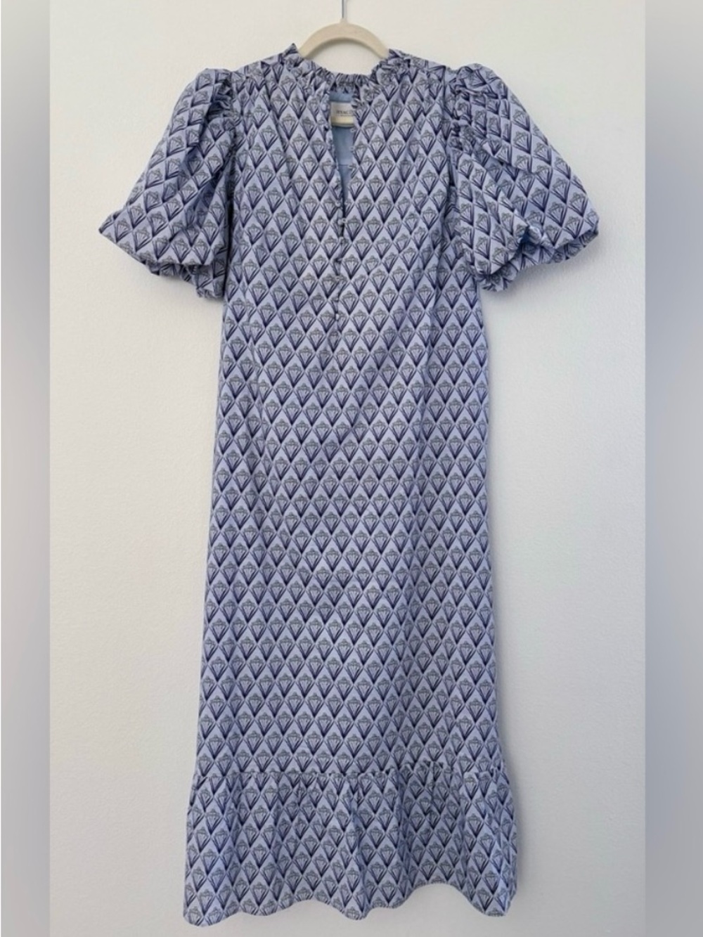 HYACINTH HOUSE Periwinkle Trellis Floral Mimi Midi Dress - Picture 8 of 12
